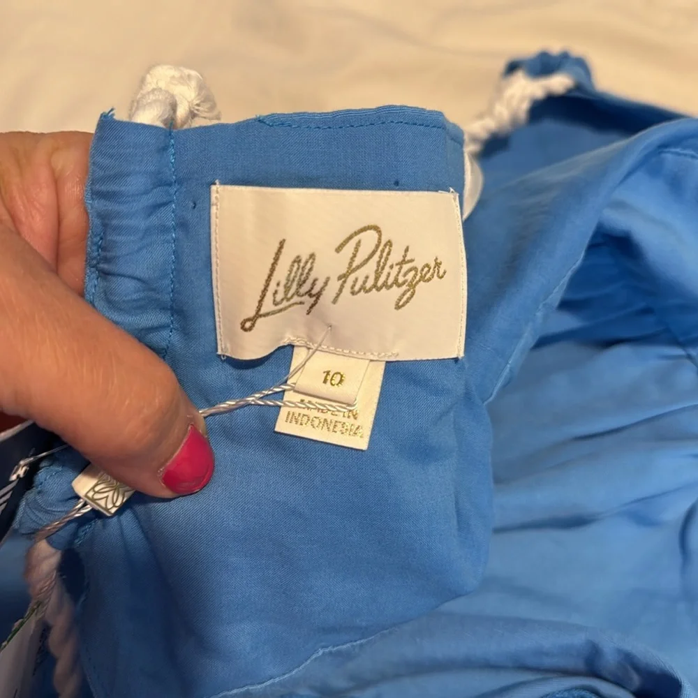 Lilly Pulitzer Nautical Rope Detailed Crishna Dress in Lunar Blue Size‎ 10 NWT